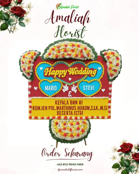 Papan Bunga Pernikahan Samatiga
